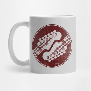 Electric Guitar Headstock Circle Light Theme Mug